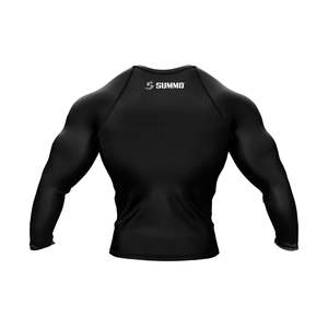 Maillot de compression respirant personnalisé pour MMA, marque privée, protection UPF50, polyester/nylon, sérigraphié, 240g - Product Image 2
