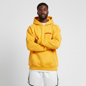 High Quality 100% Cotton Heavyweight Fleece <b>Plain</b> Dyed Stonewashed Hooded Oversized Windproof Pullover Custom Embroidered Logo - Product Image 5