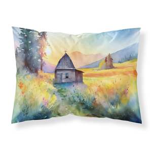 Funda de almohada con ilustraciones decorativas de acuarela Bitterroot de Montana, ligera y Súper suave, de fácil cuidado, funda de cojín de tamaño estándar - Product Image 1