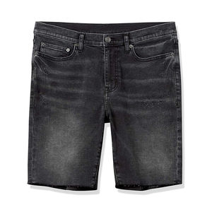 Shorts en jean vintage respirants pour hommes 100 % coton coupe droite décontractée à prix réduit en stock - Product Image 6