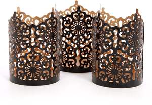 Décor Impex – Porte-bougie et porte-cartes en métal durable, multi-designs, décoration contemporaine pour la maison, finition noire, fait main - Product Image 6
