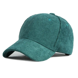 Gorra de Béisbol 2026, Superventas, Color Verde Azulado, de Pana, 6 Paneles, Ajustable, Unisex, Casual, para Primavera y Otoño, Color Sólido para Adultos - Product Image 1