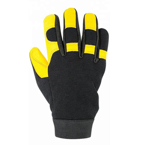 Goat Skin Safety Gloves Soft Shell Hand Protection Mechanic Gloves Anti <b>Slip</b> High Performance Bulk Working Gloves <b>Full</b> Finger - Product Image 5