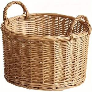 Premium Natural Rattan Handmade Eco-Friendly Food Storage <b>Basket</b> <b>Large</b> Round Multi-Purpose for Modern Homes - Product Image 1