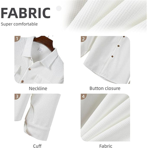 Ensemble haut et pantalon à manches longues en tricot blanc pour homme, col montant, tenue décontractée pour le printemps - Product Image 5