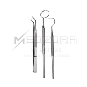 Kit d'examen dentaire de base MEDZORA SURGICAL, instruments chirurgicaux manuels en acier inoxydable pour la chirurgie buccale - Réutilisable - Product Image 2