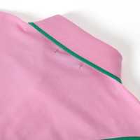   Polo rose premium 08 pour femme, broderie lettres grecques, col classique, manches courtes, haut décontracté, tissu de haute qualité, confort optimal