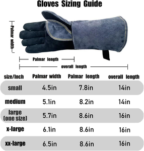 BBQ <b>Gloves</b> Leather Heat Resistant <b>Cooking</b> <b>Gloves</b> Kitchen Use Supplier Leather BBQ <b>Gloves</b> Heat Resistant Cut Resistant <b>gloves</b> - Product Image 5