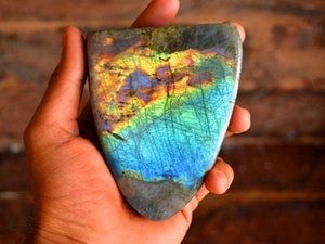 Labradorita Azul Natural con Destellos, Formas Libres, Adornos de Cristal Pulido Irregular, Piedra de Labradorita Curativa para Meditación - Product Image 6