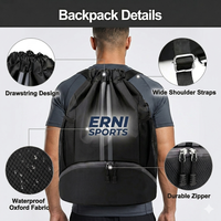 Sac à dos de sport et de gym en toile, grande capacité 30-40L, pour le fitness, les voyages, avec compartiment à chaussures, football, basketball, camping, école