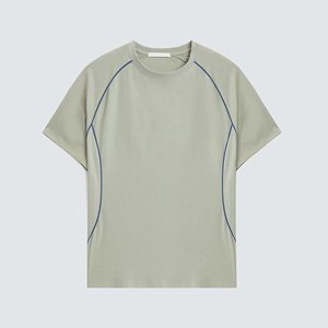 T-Shirt Raglan Oversize con Logo Personalizzato, Manica Corta, Collo Tondo, Dettagli a Contrasto, Etichetta Privata OEM ODM - Product Image 1