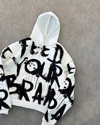 Sudadera con Capucha Personalizable para Hombre, Cuello Redondo, Informal, de Invierno, de Algodón y Elastano, Tejida, con Letras y Dibujos Impresos Digitalmente en la Parte Delantera/Trasera - Product Image 3