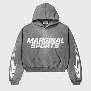 Conjunto Deportivo Personalizado de Alta Calidad 2026, Pantalones Deportivos Acampanados de Algodón para Invierno, Sudadera con Capucha, Estampado Serigrafiado con Efecto Ácido, para Hombre - Product Image 6