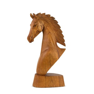 Handcrafted Acacia Wood Horse Head <b>Decorative</b> Stool - Wholesale from India - Product Image 1