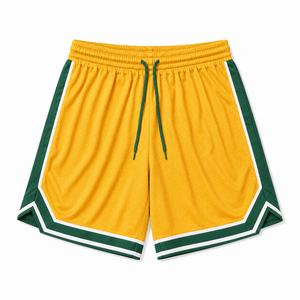 Casual Basketball Shorts Men's High Quality 100% Polyester Mesh Breathable Quick Dry Double <b>Layer</b> Plus Size High Street Solid - Product Image 6