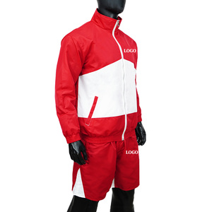 Ensemble court coupe-vent streetwear grande taille pour homme, haute qualité, logo personnalisé, couleur unie, été, écologique, léger, deux pièces - Product Image 2