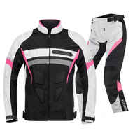 Combinaison de course moto unisexe à manches longues, coupe-vent, toutes saisons, Kadura 180g, imprimé noir, blanc, rose, kit