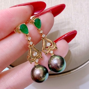 Boucles d'oreilles pendantes en argent sterling 925, version légère, perle naturelle simple, utilisation quotidienne dynamique, taille parfaite de 11-10 mm, cadeau parfait - Product Image 1