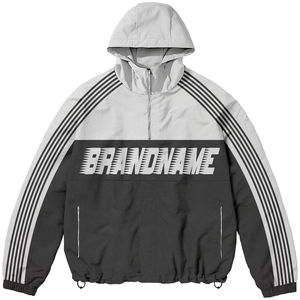 Ensemble de survêtement unisexe personnalisé en nylon coupe-vent violet grande taille pour l'hiver, vêtements de sport, fabricant OEM en gros - Product Image 2