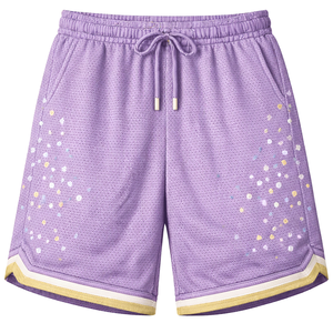 Shorts d'été décontractés en maille pour hommes, pantalons de sport respirants à séchage rapide pour la course à pied et l'entraînement en salle de sport, taille élastique, style streetwear - Product Image 2