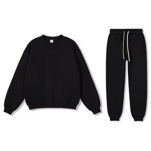 Ensemble de survêtements légers et durables pour hommes, avec logo personnalisé, col rond, pour l'automne, motif uni imprimé - Product Image 5