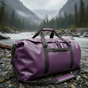 SummitMist Bolsa de lona impermeable para aventuras de 50 litros – Deep Plum - Product Image 4