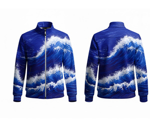 Veste zippée décontractée et sportive à sublimation intégrale, vêtements de course et de fitness, chaude, respirante, séchage rapide |   Tailles Hommes Femmes Jeunes - Product Image 4