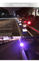 Feux de signalisation solaires OWLEYE SWLN12M IP66 - 12 LED, coque réfléchissante, visibilité 800 m, interrupteur facile, 3 options de montage