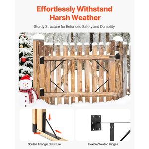 Staffa Angolare per Cancello da Fattoria, Kit Hardware Anti-Perdita di Tensione con Chiusura a Scatto e Cavo per una Sicurezza Ottimale del Cancello - Product Image 3