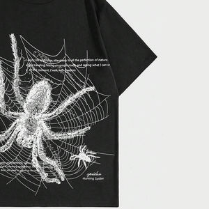 เสื้อยืดคอกลมพิมพ์ลายแมงมุมแบบพรีเมียมสำหรับผู้ชายสำหรับวันฮาโลวีน เสื้อยืดแขนยาวแบบลำลองสำหรับผู้ชาย - Product Image 4