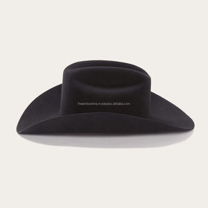 Sombrero de vaquero occidental clásico para hombres y mujeres, hecho a mano fieltro de lana, estilo rancho, sombreros de moda para exteriores duraderos - Product Image 2