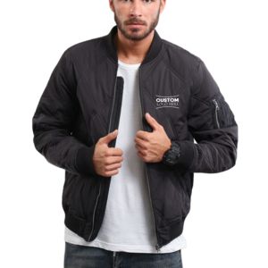 Blouson Bomber Homme Personnalisé OEM 2026 – Coupe Slim, Imperméable, en Nylon, pour Aviateur – Vente en Gros - Product Image 1