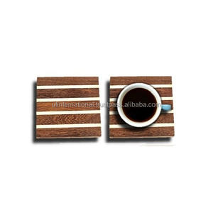 Gros mangue bois et marbre thé café coaster pour ustensiles de cuisine de table décoratif avec naturel couleur coaster - Product Image 5