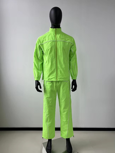 Factory Custom Reflective Stripes Jogging Suits <b>Zip</b> <b>up</b> <b>Jacket</b> and Nylon Pants Track Suit Custom Windbreaker Set - Product Image 2
