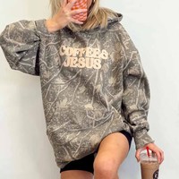 Hoodie Oversize Hiver avec Message Évangélique Jésus, en Coton French Terry, pour Hommes, Femmes et Jeunes, avec Poche et Impression Personnalisée, Patch Chenille
