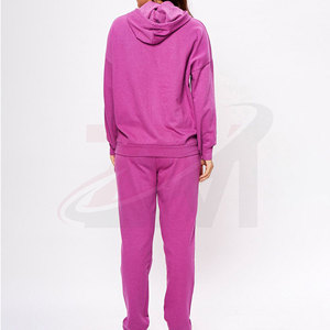 Conjunto Deportivo de Sudadera con Capucha para Mujer, Modelo Love Never Fails, Manga Larga, Informal, Rosa, de Algodón, Dos Piezas, Pantalones Deportivos con Bolsillos Laterales, Ropa de Otoño - Product Image 2