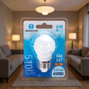 Lampadina a LED Aigostar G45 E27 6W 6500K bianco freddo 510Lm a risparmio energetico - Product Image 3