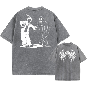 Premium Streetwear Oversized <b>T</b> Shirt Japanese Fish Illustration Graphic <b>Back</b> Print Cotton Loose Fit Custom Logo Manufacturer - Product Image 1