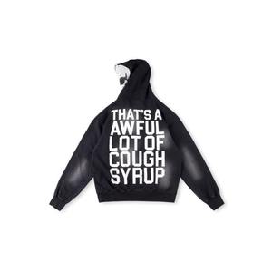 Sudadera con capucha informal holgada de 450 g con estampado de calavera y diseño de jarabe para la tos, estilo urbano, para hombre, venta al por mayor - Product Image 2