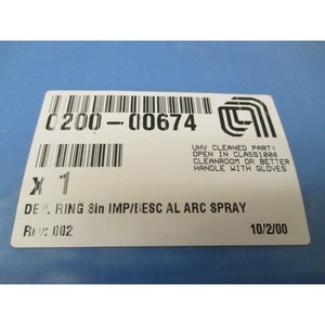 AMAT 0200-00674 DEP. RING, 8" IMP/BESC, AL ARC SPRAY - Équipements et pièces semi-conductrices de renommée mondiale à la pointe de la technologie - Product Image 1