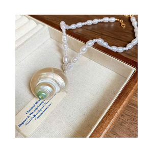 Collier pendentif en coquillages de cauris faits à la main, coquillages naturels, bijoux bohèmes, collier de style plage pour femmes - Product Image 6