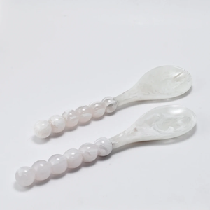 Beaded Resin <b>Salad</b> Spoon New Style Resin <b>Salad</b> Server European & American Design for Home & Hotel Kitchen Use Food Serving <b>Tool</b> - Product Image 2