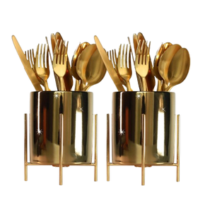 Flatware Tabletop Kitchenware Metal Utensil Holder <b>Storage</b> <b>Rack</b> for <b>Kitchen</b> and Hotel Cutlery <b>Storage</b> Spoon Knife Holder - Product Image 1