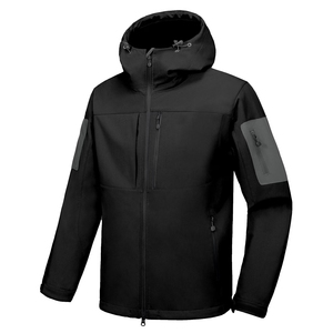 OEM Service Men's Hiking Softshell <b>Jackets</b> Black Color <b>Zipper</b>-Up Outdoor Soft Shell Sporty <b>Jackets</b> <b>With</b> <b>Zipper</b> <b>Pocket</b> Sleeves - Product Image 1