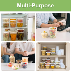 Recipientes de Plástico PP de 16 oz Herméticos y a Prueba de Fugas para Almacenamiento de Alimentos con Tapas, Diseño Moderno para Sopa, Seguros para Alimentos, Libres de BPA - Product Image 5