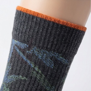 Men's Crew <b>Socks</b> Jacquard Floral Pattern Wool Nylon <b>Thick</b> Knitted Thermo <b>Winter</b> Daily Wear Regular Style - Product Image 4