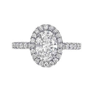 White Oval Cut Halo Diamond Wedding <b>Ring</b> <b>Set</b> for Bride Luxury <b>Sterling</b> <b>Silver</b> Bridal Jewelry Gift - Product Image 2
