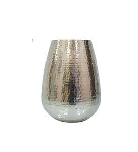 Florero de Metal con Diseño Moderno y Elegante, Acabado Plateado, para Decoración de Pascua - Product Image 1