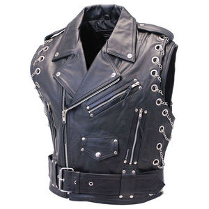 Veste en cuir cloutée personnalisée style punk rock pour homme – Veste de combat audacieuse et durable pour un look branché - Product Image 3