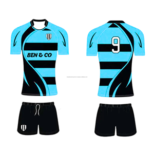 Servicio OEM 2025 sublimado nuevo diseño ropa de fútbol de Rugby de alta calidad personalizado rayas deporte Jersey Polo sublimación camiseta de Rugby - Product Image 2